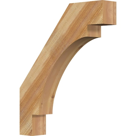 Ekena Millwork 4"W x 22"D x 26"H Merced Rough Sawn Knee Brace, Western Red Cedar BRC04X22X26MRC00RWR